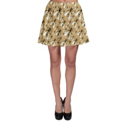 Yellow Bee Swarm Pattern Skater Skirt by CoolDesigns