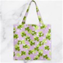 Shamrock Plum St Patrick s Day Zipper Grocery Tote Bag View2