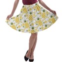 Yellow Pineapple Pattern A-line Skater Skirt View1