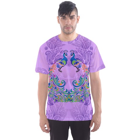 Peacock Violet Vintage Aztec Men s Sports Mesh Tee by CoolDesigns