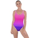 Simple Design Graident Pink Purple Bring Sexy Back Swimsuit View1