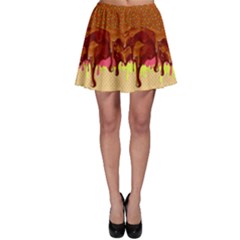 Chocolate Icecream Chocolates Fall Pink Lollipop Candy Macaroon Cupcake Donut Skater Skirt by CoolDesigns