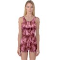 Red Tie Dye One Piece Boyleg Swimsuit View1