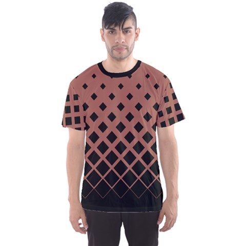 Mocha Gradient Rhombuses Men s Sport Mesh Tee  by CoolDesigns