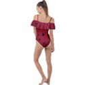 Spider Web Red Fun Frill Detail One Piece Swimsuit View2