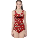 Red Shocking Popcorn POP ART One Piece Swimsuit View1