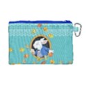 Alice Wonderland Rabbit Turquoise Canvas Cosmetic Bag  View2