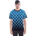 Sky Blue Gradient Rhombuses Men s Sport Mesh Tee  View1