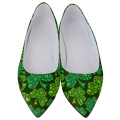 Shamrock Leaves Dark Green Vintage Women s Low Heels by CoolDesigns