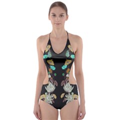 Dry Floral Cut-out One Piece Swimsuit by CoolDesigns