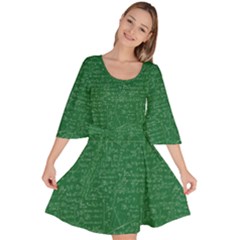 Math Formula Green Velour Kimono Dress by CoolDesigns