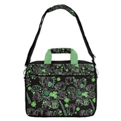 Shamrock Black & Green St Patrick Beer 16  Shoulder Laptop Bag   by CoolDesigns