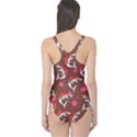 Pattern Sharks Pale Indian Red One Piece Swimsuit View2