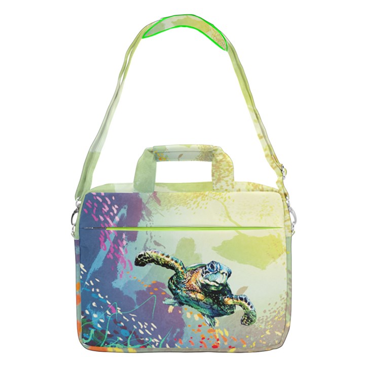 Colorful Green Turtles Fish Sea Animal 16  Shoulder Laptop