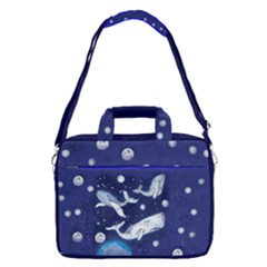 Dark Blue Sperm Whale Pattern 13  Shoulder Laptop Bag  by CoolDesigns