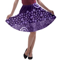 Colorful Tie Dye Purple A-line Skater Skirt by CoolDesigns