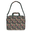 Forest Green Plumeria Hibiscus Flowers 16  Shoulder Laptop Bag View2