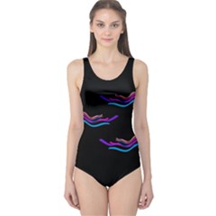 Black Paper Cut-out One Piece Swimsuit by CoolDesigns