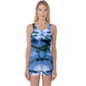 Blue Tie Dye 3 One Piece Boyleg Swimsuit View1