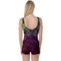 Elegant Peacock Purple Pattern One Piece Boyleg Swimsuit View2