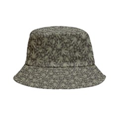 Dark Gray Cannabis Leafs Skulls Pattern Unisex Reversible Bucket Hat by CoolDesigns