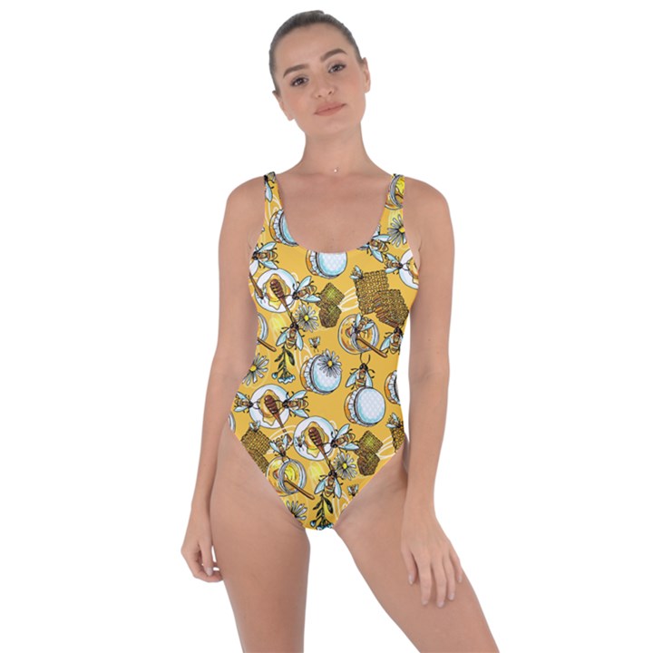 Bee Honeycombs Goldenrod Honey Insect Bring Sexy Back Swimsuit