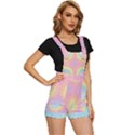 Cute Rainbow Tie Dye Short Overalls View3