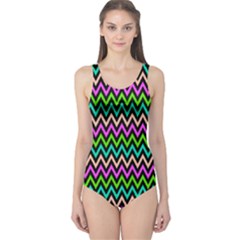 Colorful Chervon 2 One Piece Swimsuit by CoolDesigns