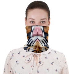 Orange Fierce Tiger Mouth Cover Face Mask Bandana (adult) by CoolDesigns