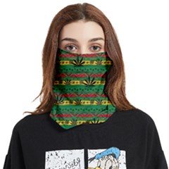 Cannabis Morogoro Green Marijuana Leaves Seamless Face Covering Ear Loops Bandana (two Sides) by CoolDesigns