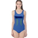 Blue Seaweed Cut-Out One Piece Swimsuit View1