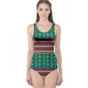 Green Tribal 2 Athletic One Piece Swimsuit View1