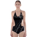 Black Amoeba Cut-Out One Piece Swimsuit View1