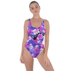 Hawaiian Hibiscus Medium Purple Palm Leaves Bring Sexy Back Swimsuit by CoolDesigns