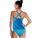 Ocean Blue Stripes Tankini Set View2