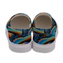 Hand Drawn Blue Galaxy Paint Print Womens Slip Ons View4