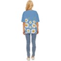 Light Blue Daisy Floral Oversized Basic Tee Top View4