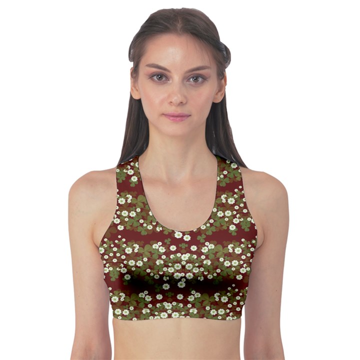 Shamrock Wine Shamrock Handraw Sports Bra