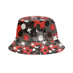 Retro Red Circles Polka Dot Double-side-wear Reversible Bucket Hat by CoolDesigns