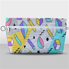 Tridimensional Pastel Shapes Background Memphis Style Handbag Organizer by Bedest