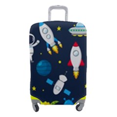 Big Set Cute Astronauts Space Planets Stars Aliens Rockets Ufo Constellations Satellite Moon Rover V Luggage Cover (small) by Bedest