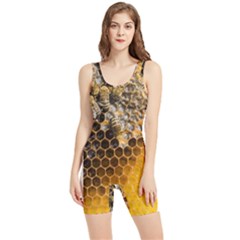 Honeycomb With Bees Women s Wrestling Singlet by Bedest