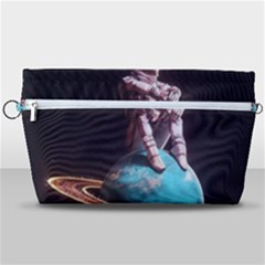 Stuck On Saturn Astronaut Planet Space Handbag Organizer by Cendanart