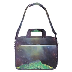 Psychedelic Universe Color Moon Planet Space Macbook Pro 16  Shoulder Laptop Bag by Cendanart