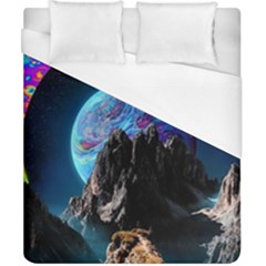 Aesthetic Psychedelic Drawings Art Acid Space Duvet Cover (california King Size) by Cendanart