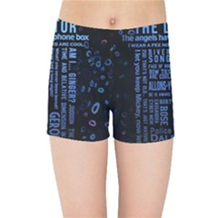 Doctor Who Tardis Kids  Sports Shorts by Cendanart