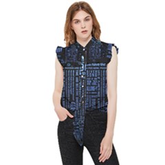 Doctor Who Tardis Frill Detail Shirt by Cendanart