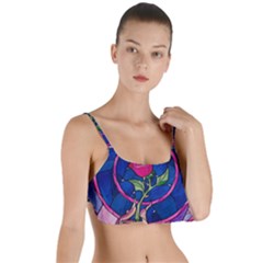 Enchanted Rose Stained Glass Layered Top Bikini Top  by Cendanart