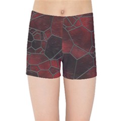 Mosaic Glass Glass Mosaic Colorful Kids  Sports Shorts by Cendanart