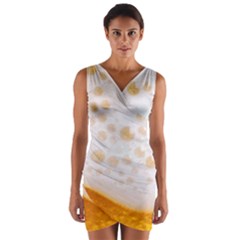 Beer Foam Texture Macro Liquid Bubble Wrap Front Bodycon Dress by Cemarart